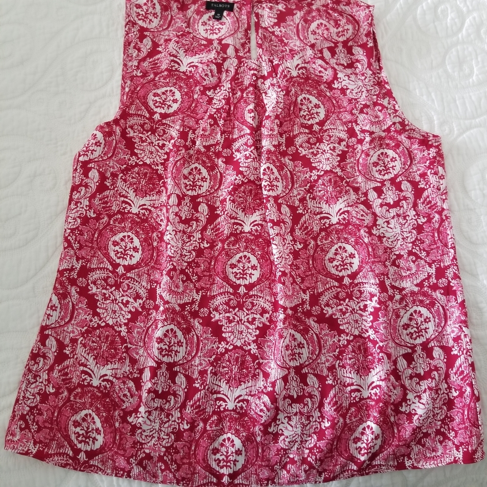 Talbots Red Sleeveless Top